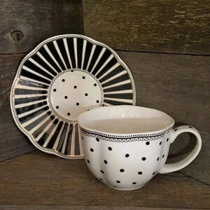 Graces Teaware |  Josephine Black cup & saucer